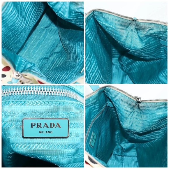 PRADA Hand Bag Nylon 2way White Silver Auth 136458 - Picture 15 of 16
